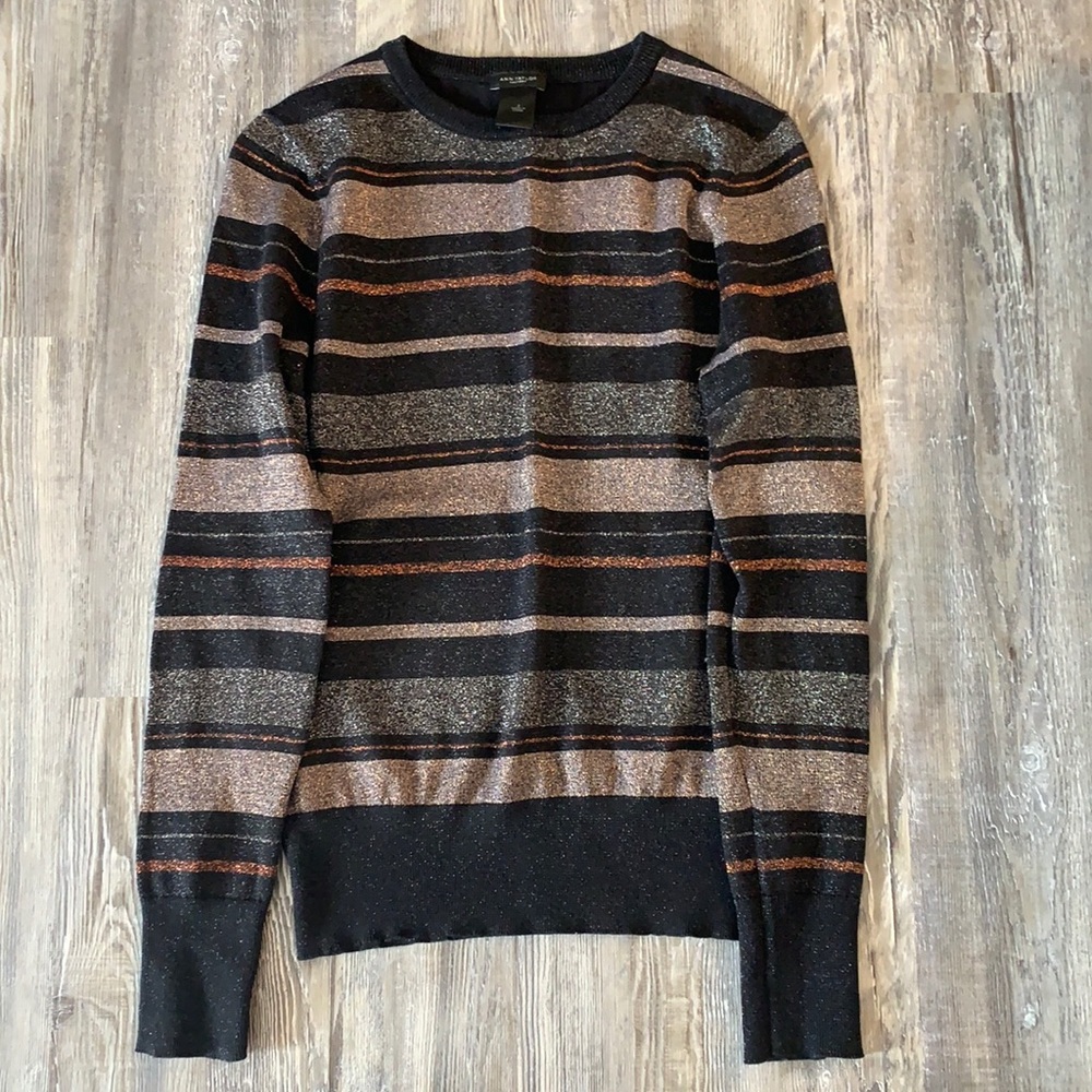 NWOT Ann Taylor Factory metallic sweater shimmer S